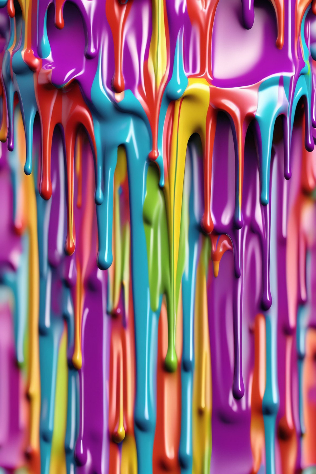 <lora:Dripping Art:1>Dripping Art - rainbow goth abstract 3d dripping pattern illustration